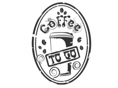 Wandtattoo Button Coffee to go Motivansicht