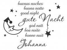 Wandtattoo good night Motivansicht