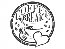 Wandtattoo Button Coffee Break Motivansicht