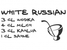 Wandtattoo White Russian Motivansicht