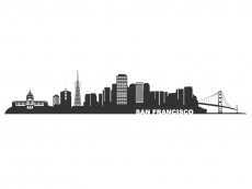 Wandtattoo Skyline San Francisco Motivansicht