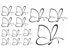 Wandtattoo Schmetterlings-Set Motivansicht