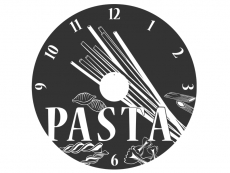 Wandtattoo Uhr Pasta Motivansicht