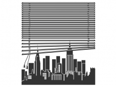 Wandtattoo Fenster mit Jalousien New York Motivansicht