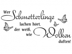 Wandtattoo Wer Schmetterlinge... Motivansicht