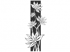 Wandtattoo Wandbanner Blumenranke Motivansicht