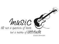 Wandtattoo Music is not a question of... Motivansicht