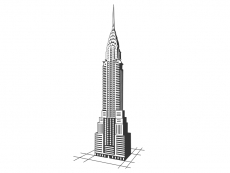 Wandtattoo Chrysler Building Motivansicht
