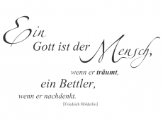 Wandtattoo Ein Gott ist... Motivansicht