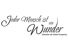 Wandtattoo Jeder Mensch ist ein Wunder Motivansicht