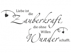 Wandtattoo Liebe ist Zauberkraft Motivansicht