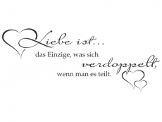 Wandtattoo Liebe ist das Einzige... Motivansicht