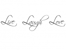 Wandtattoo Live Laugh Love Motivansicht