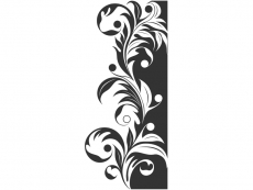 Wandtattoo Wandbanner florales Ornament Motivansicht