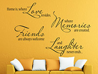 Wandtattoo Home is where Love resides...