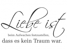 Wandtattoo Liebe ist... Motivansicht