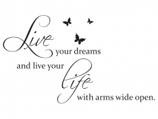 Wandtattoo Live your dreams... Motivansicht