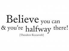 Wandtattoo Believe you can... Motivansicht