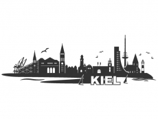 Wandtattoo Skyline Kiel Motivansicht