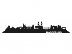 Wandtattoo Skyline Magdeburg Motivansicht