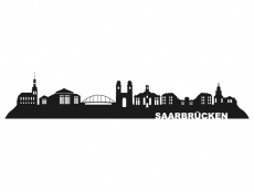 Wandtattoo Skyline Saarbrücken Motivansicht