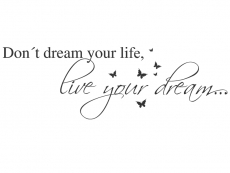 Wandtattoo Live your dream Motivansicht