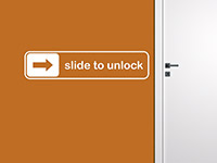 Wandtattoo Slide to unlock