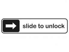 Wandtattoo Slide to unlock Motivansicht