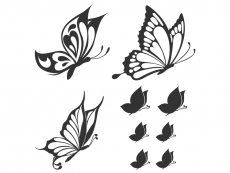 Wandtattoo Dekorative Schmetterlinge Motivansicht