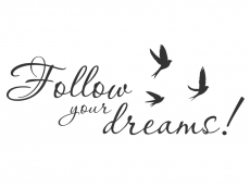 Wandtattoo Follow your dreams! Motivansicht