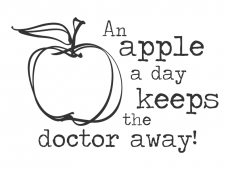 Wandtattoo An Apple a day ... Motivansicht