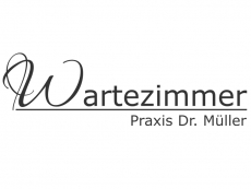 Wandtattoo Wartezimmer mit Wunschname Motivansicht