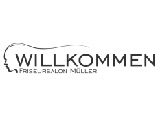 Wandtattoo Friseursalon Willkommen mit Wunschtext Motivansicht