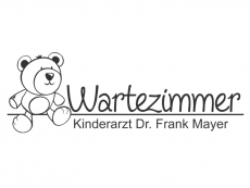 Wandtattoo Wartezimmer Kinderarzt mit Wunschtext Motivansicht