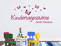 Wandtattoo Kindertagesstätte mit Wunschtext