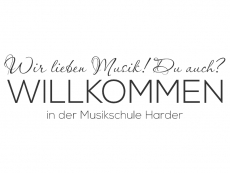 Wandtattoo Willkommen Musikschule Motivansicht