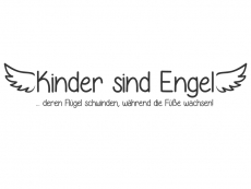 Wandtattoo Kindergarten Spruch Kinder sind Engel ... Motivansicht