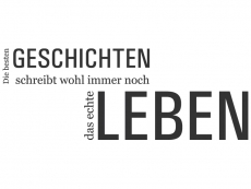 Wandtattoo Geschichten schreibt das Leben Motivansicht