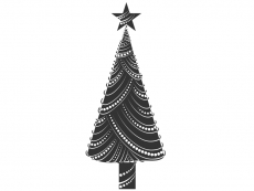 Wandtattoo Dekorativer Weihnachtsbaum Motivansicht