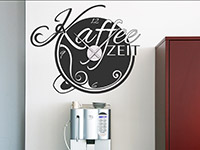 Wandtattoo Uhr Kaffeezeit