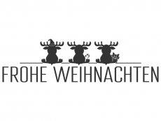 Wandtattoo Frohe Weihnachten mit Weihnachtselchen Motivansicht