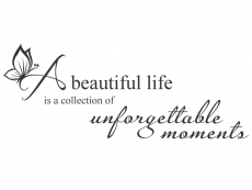 Wandtattoo A beautiful life Motivansicht