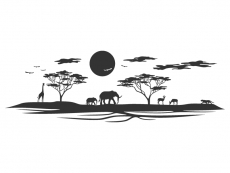 Wandtattoo Landschaft in Afrika Motivansicht