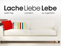 Wandtattoo Lache Liebe Lebe