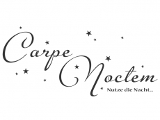 Wandtattoo Carpe Noctem mit Sternen Motivansicht