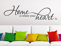 Wandtattoo Home is where your heart...