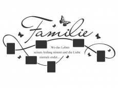 Wandtattoo Familie Fotorahmen Motivansicht