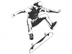 Wandtattoo Skater Motivansicht