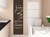 Wandtattoo Wandbanner Kaffeevariationen