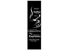 Wandtattoo Wandbanner Kaffeevariationen Motivansicht